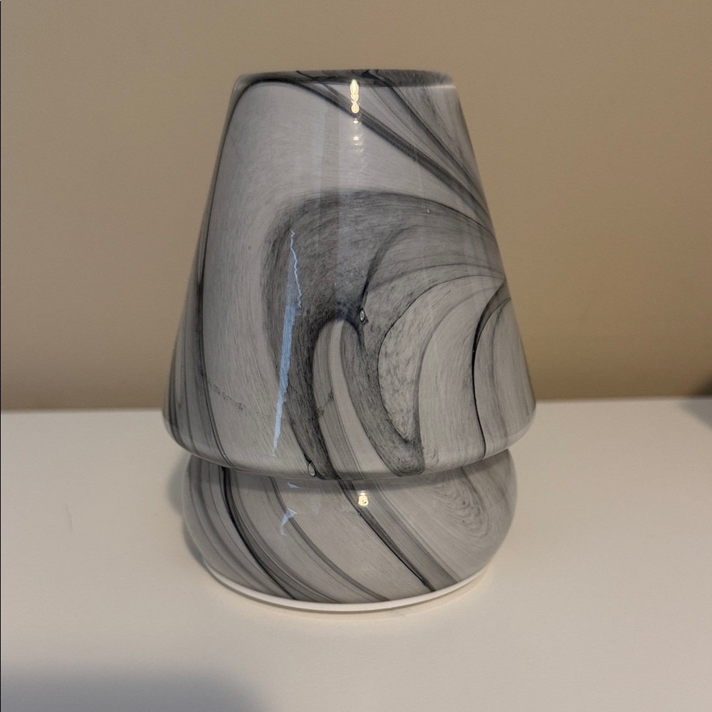White and Gray Battery-Operated Lamp - Small